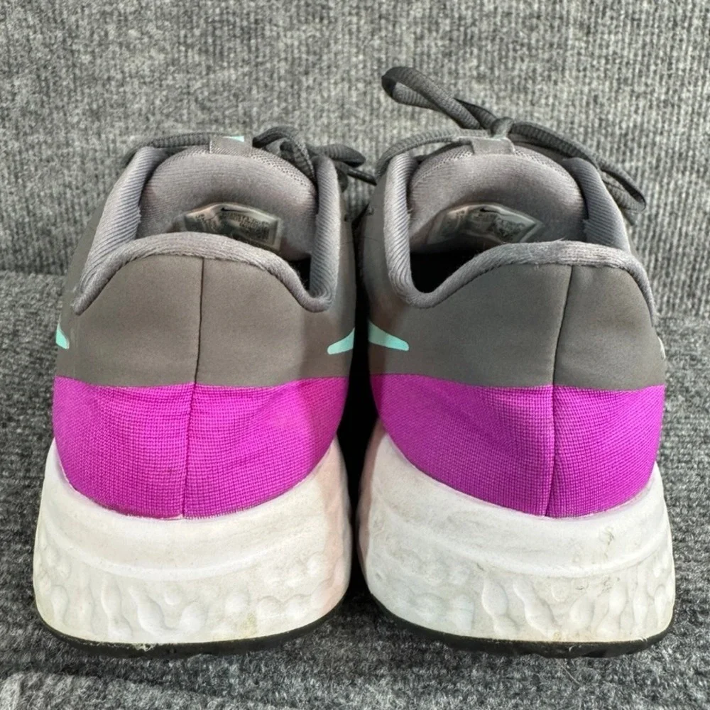 Nike Revolution 5 Womens Running Shoes Grey Teal Pink BQ3204-013 Sz 6.5